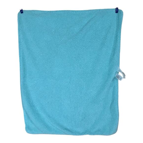 Garanimals Gray White Polka Dots Aqua Blue Sherpa Baby Blanket - Picture 2 of 6